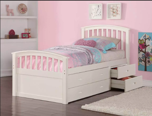 Captains bed best sale twin white