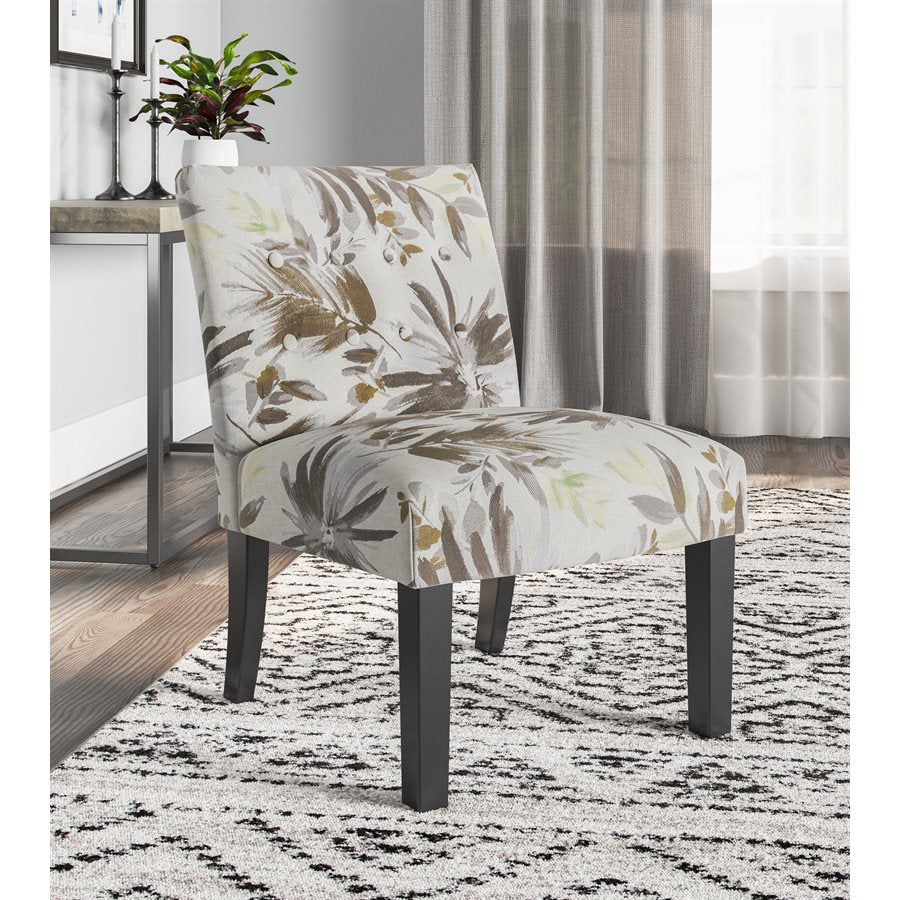 Grey floral dining discount chairs