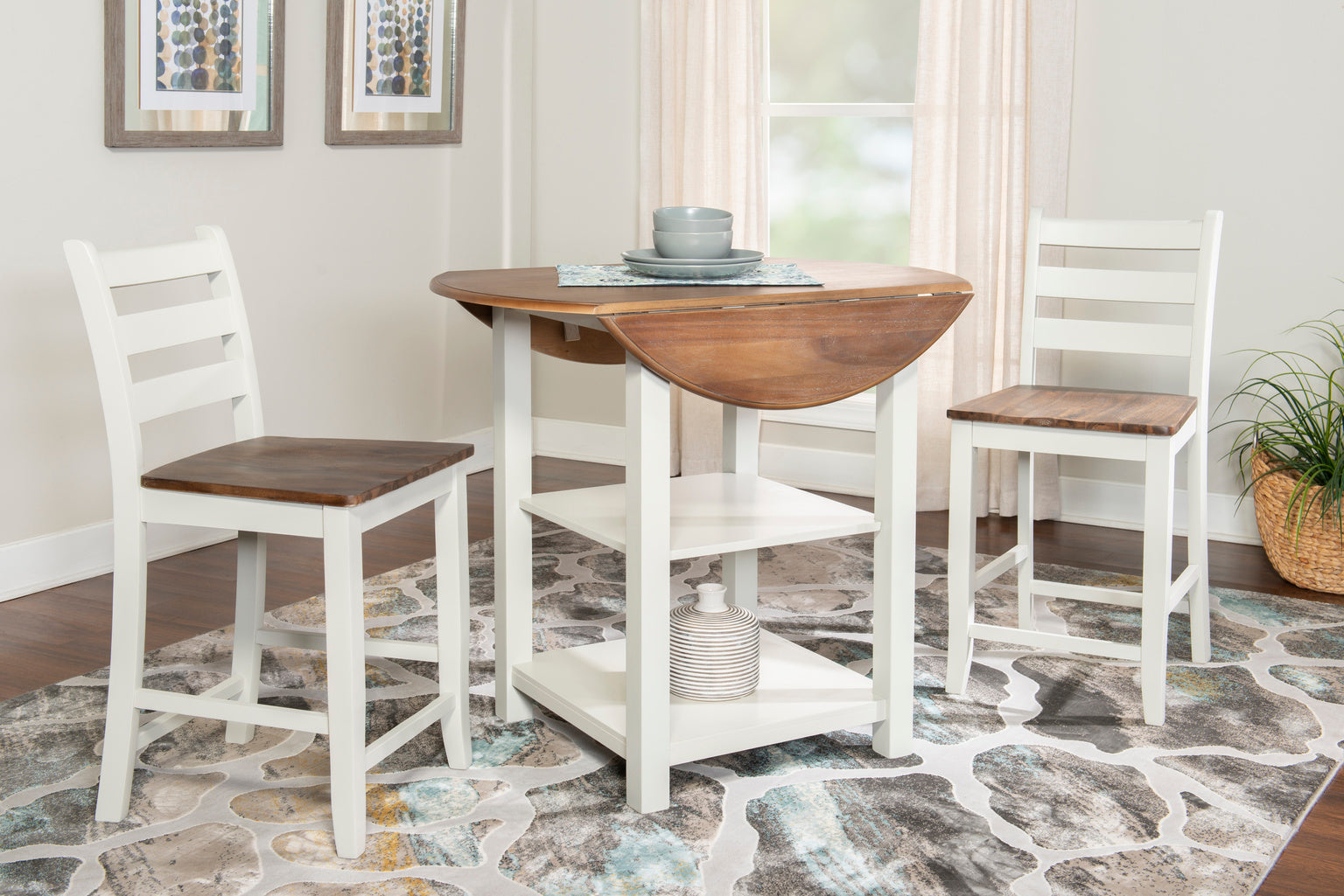 Small drop leaf table with two chairs hot sale