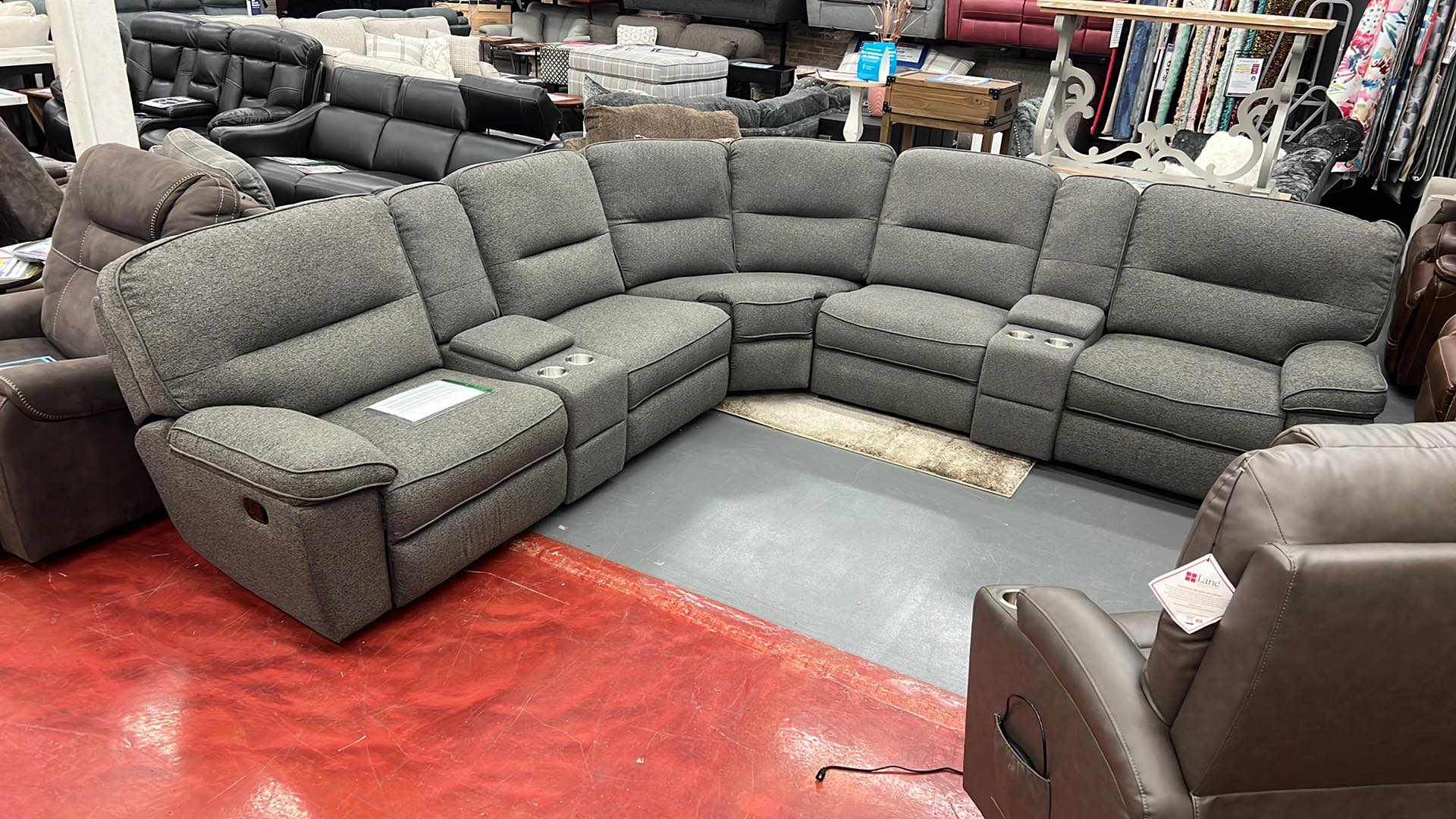 Deep reclining sectional hot sale