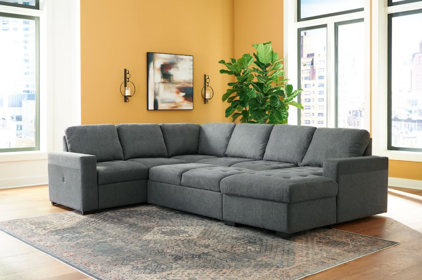 WEEKLY or MONTHLY. Malcolm Pull Out Sleeper Sectional Community