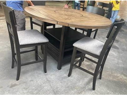 WEEKLY or MONTHLY. Oakly Dokie Round Pub Table & 4 Chairs