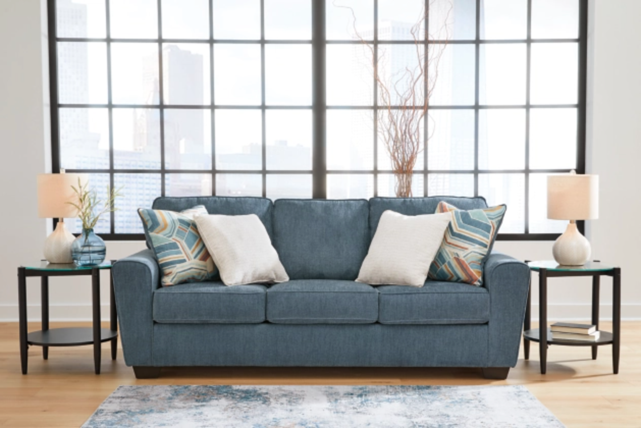 WEEKLY or MONTHLY. Cash Indigo Couch and Loveseat