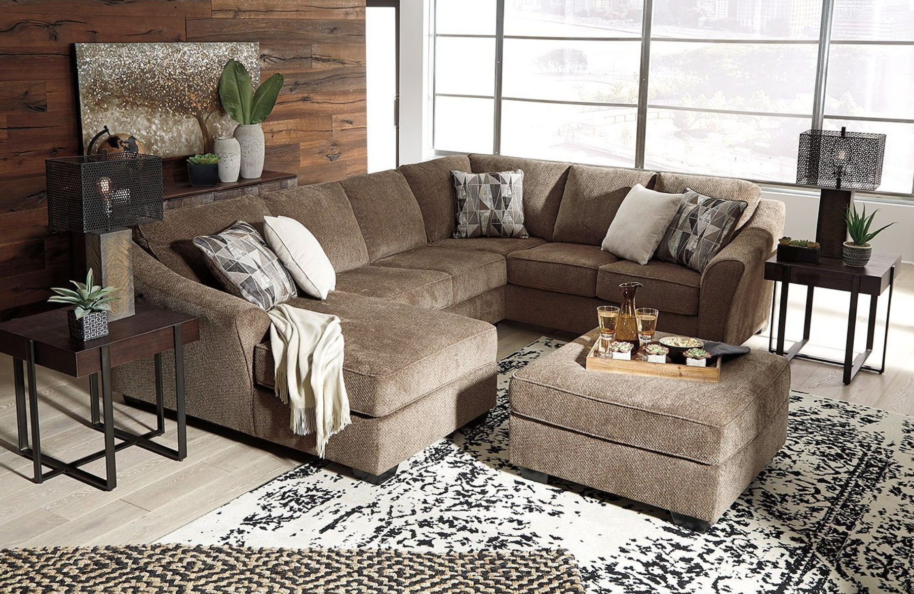 WEEKLY or MONTHLY. Stunning Graftin Chaise Sectional Community