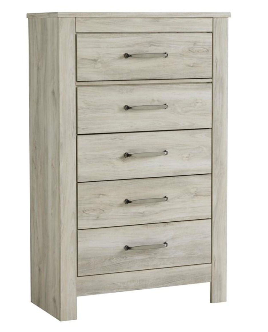 Belle Baby Whitewash Tallboy Chest