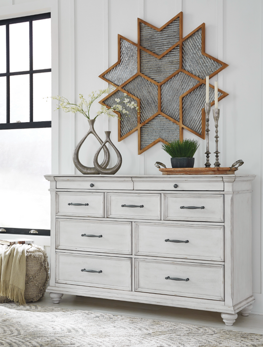 WEEKLY or MONTHLY. Can Win Vintage White Dresser