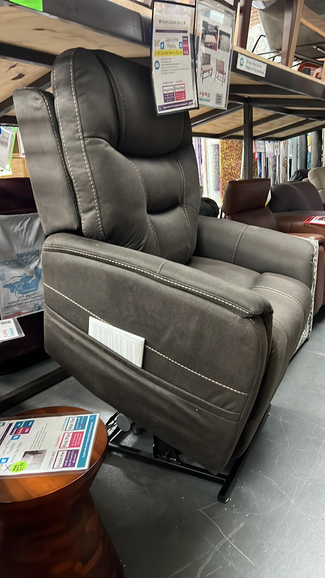 WEEKLY or MONTHLY. Clement Power Lift Recliner