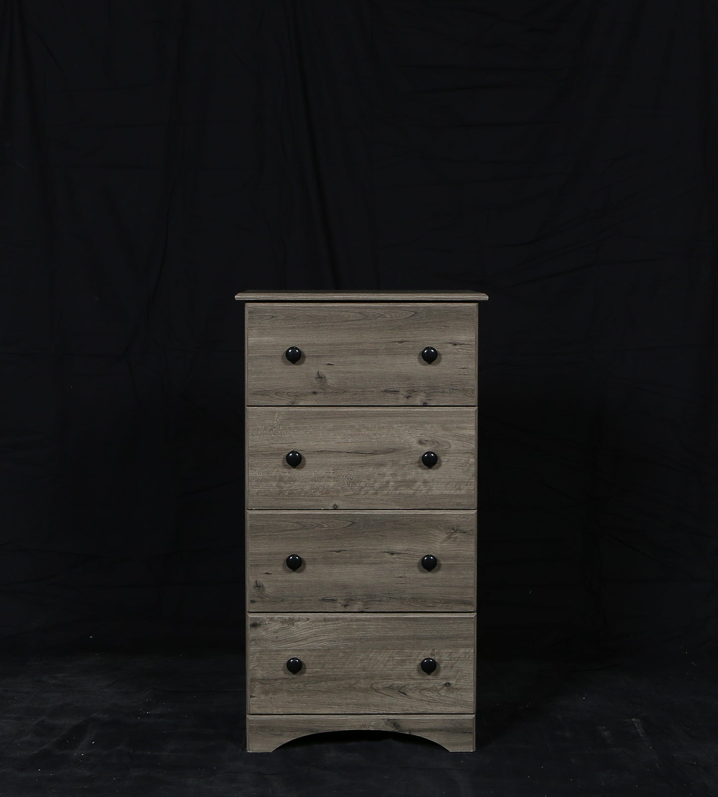 Weathered Gray Ash 4-Drawer Tallboy Chest