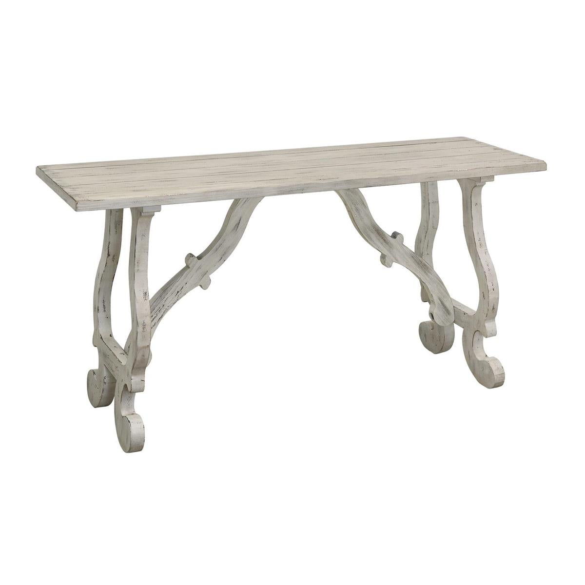 WEEKLY or MONTHLY. White Orchids Sofa Console Table