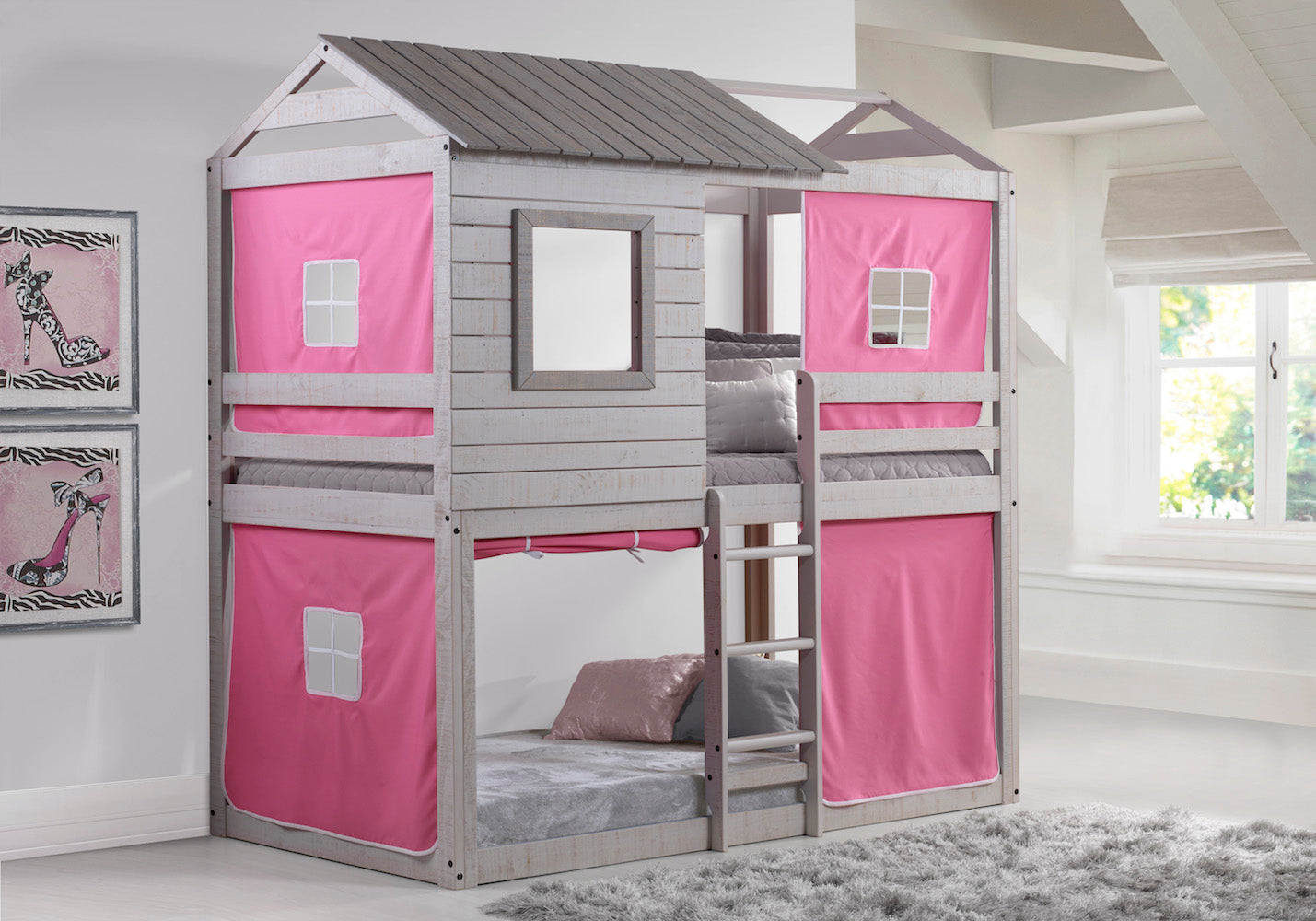 WEEKLY or MONTHLY. Hey Deer Blink Bunk Loft with Pink Tent