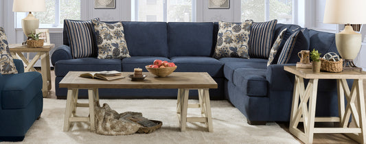 WEEKLY or MOTHLY. Laci Lace Blue Sectional