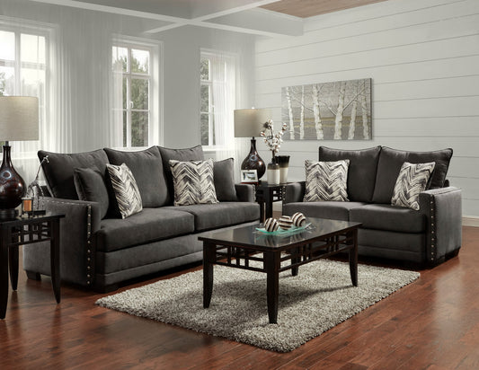 WEEKLY or MONTHLY. Bavado Charcoal Couch Set
