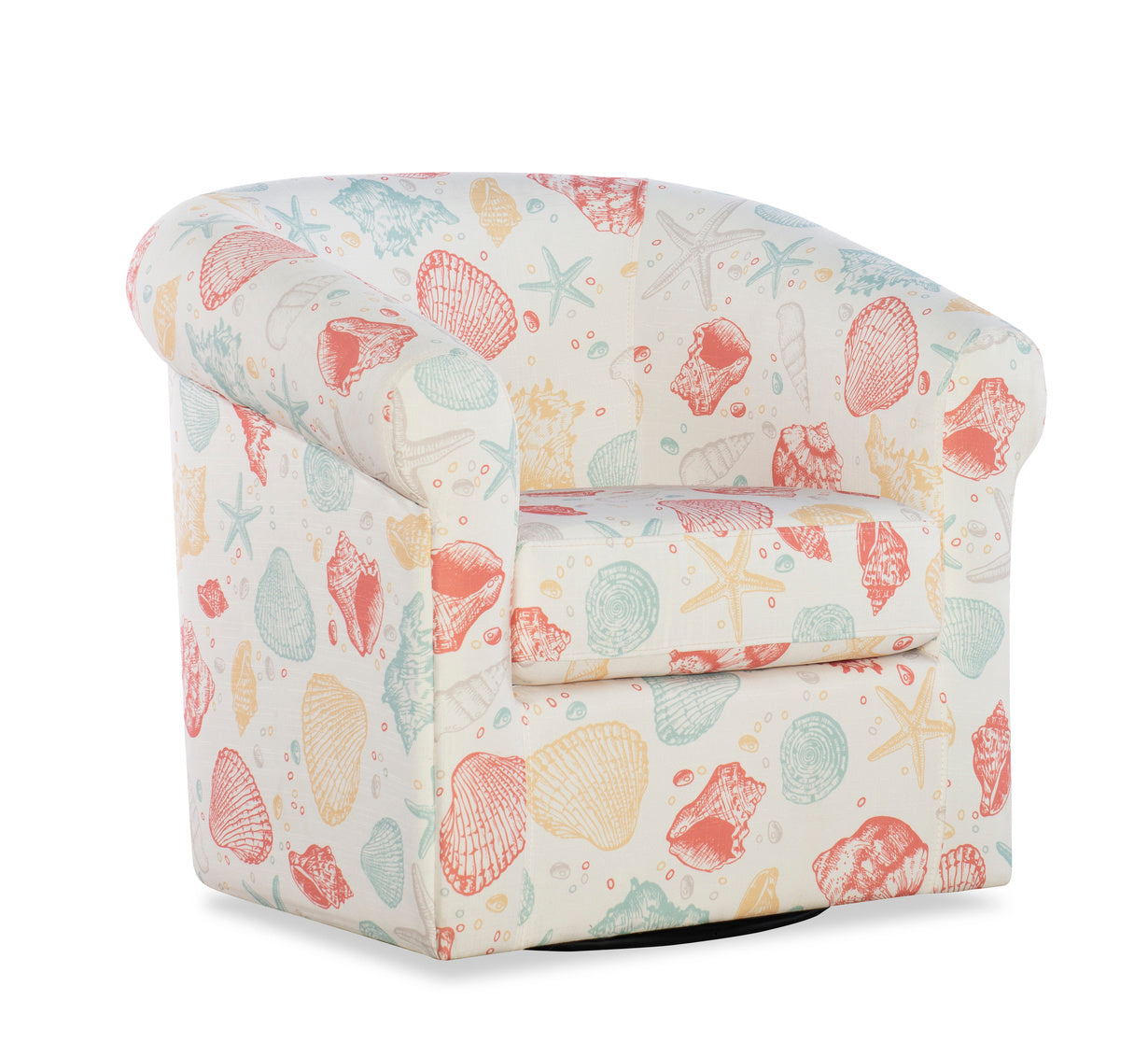 WEEKLY or MONTHLY. Seashell Club Swivel Accent Chair
