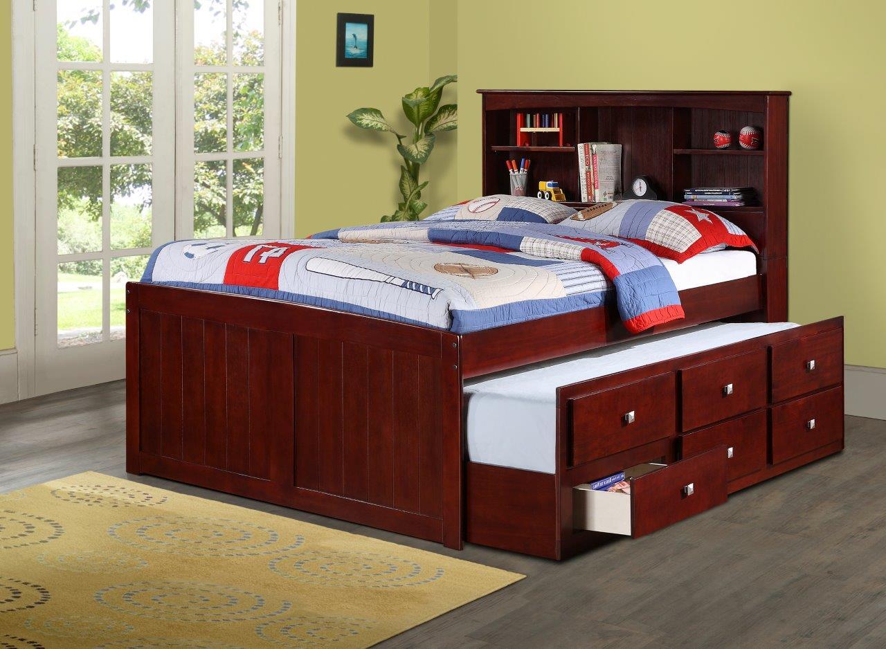 WEEKLY or MONTHLY. Full  Bookcase Captains Trundle Bed