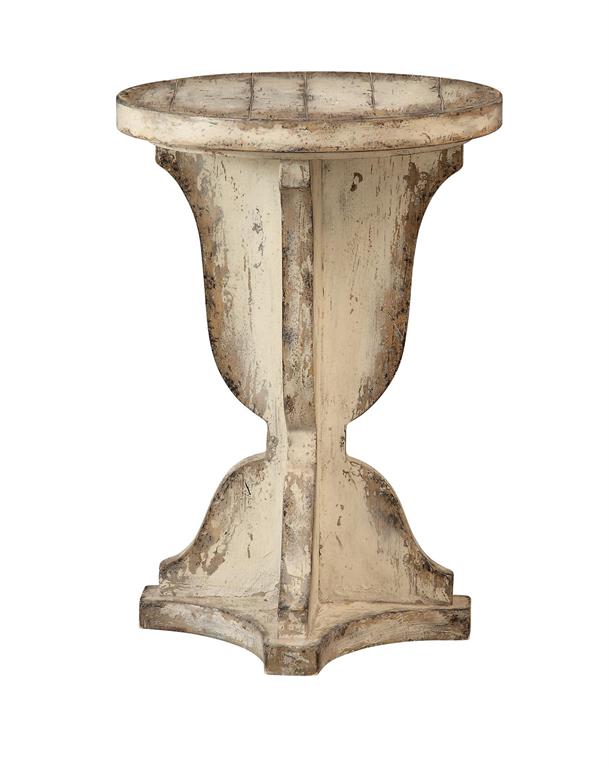 WEEKLY or MONTHLY. Skipper Shabby Cream Accent Table
