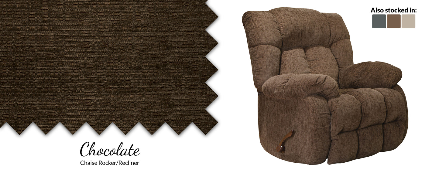 WEEKLY or MONTHLY. Brody Chocolate Chaise Rocker Recliner