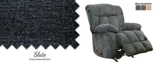 WEEKLY or MONTHLY. Brody Slate Chaise Rocker Recliner