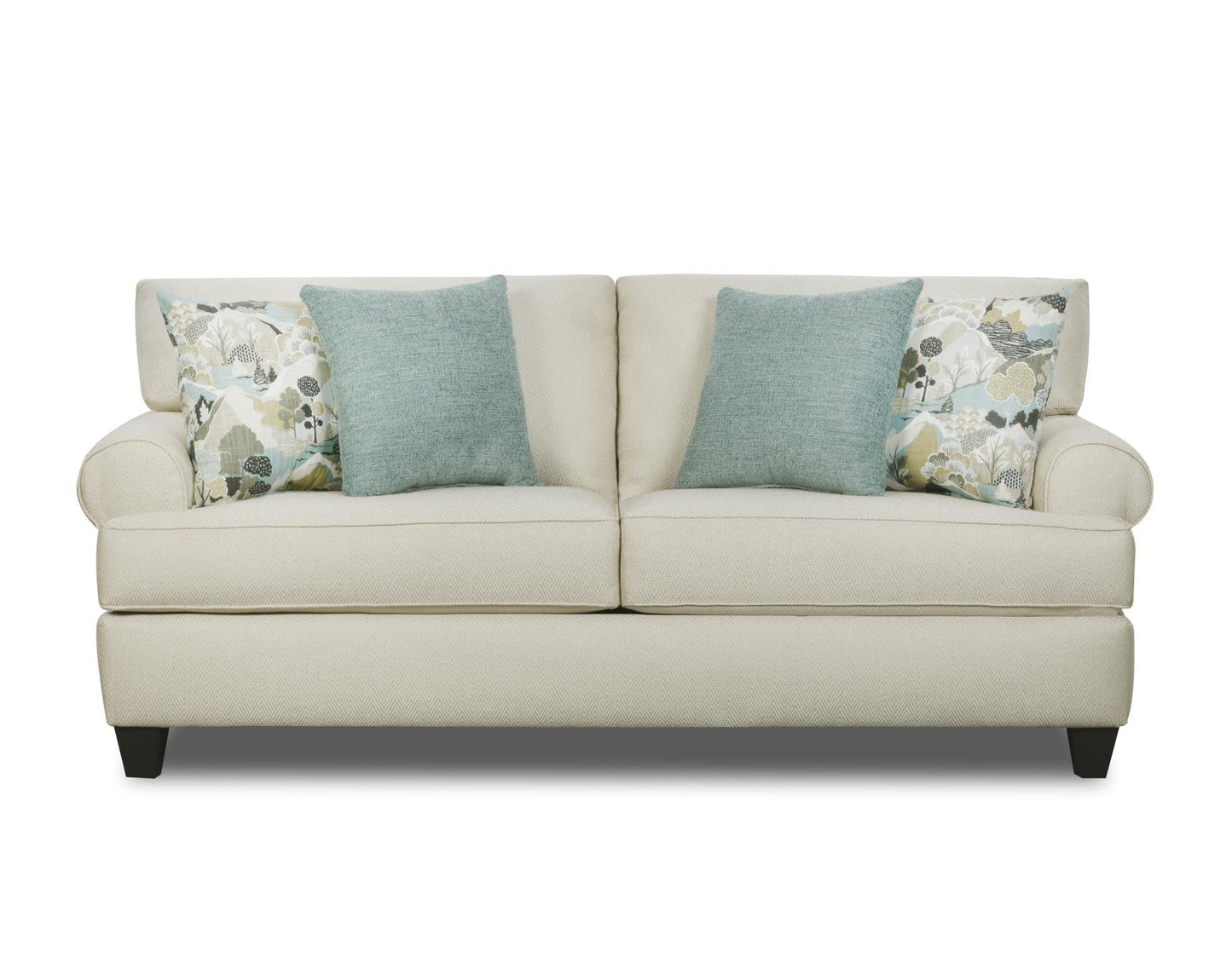WEEKLY or MONTHLY. Madonna Ocean Teal Feel Couch & Loveseat
