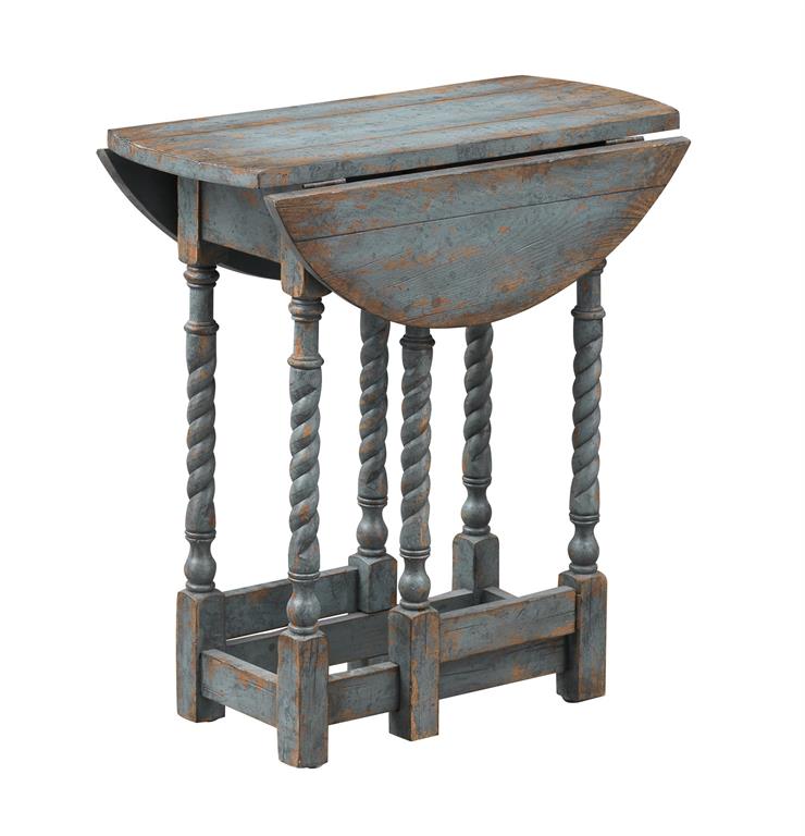 WEEKLY or MONTHLY. Roxanne Shabby Blue Accent Table
