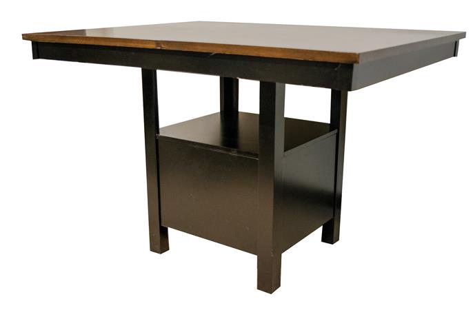 WEEKLY or MONTHLY. Black and Cherry Kitchen Island Pub Table and 4 Chairs