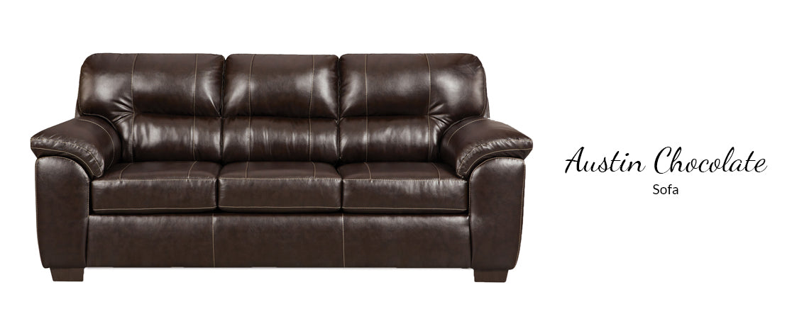 WEEKLY or MONTHLY. Austin Chocolate Couch Set