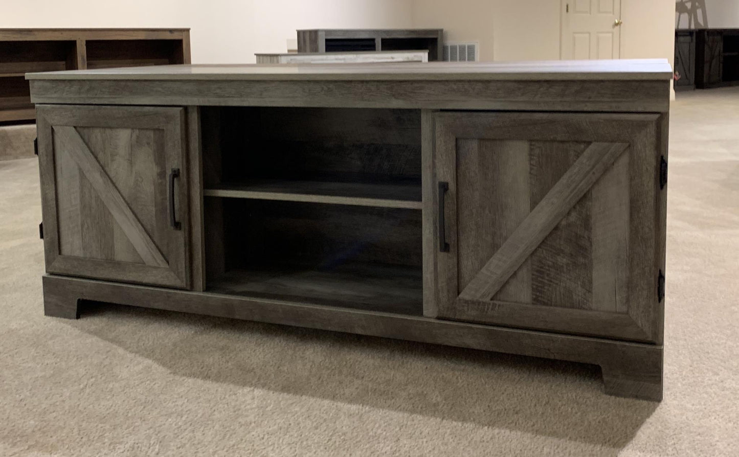 WEEKLY or MONTHLY. Gambrell Two Door Entertainment Console