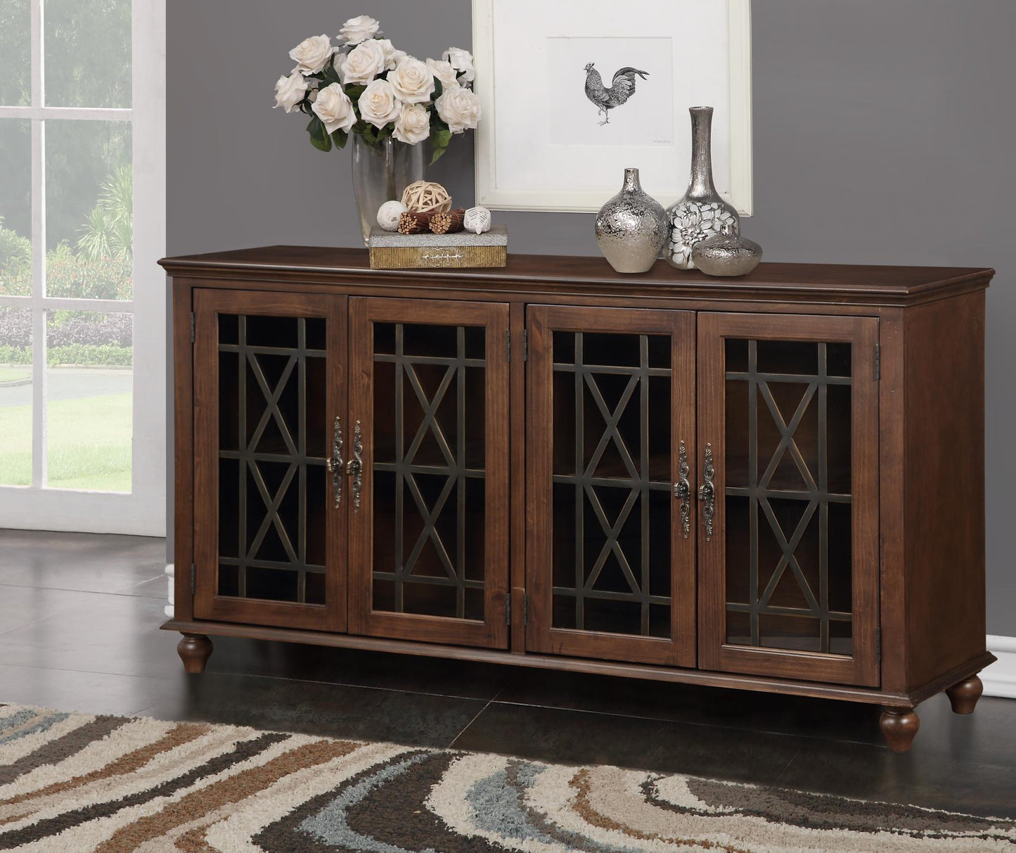WEEKLY or MONTHLY. Rustic Midnight Harper's Accent Console