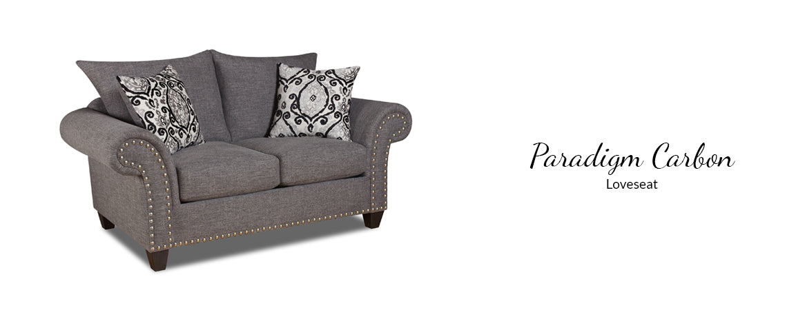 WEEKLY or MONTHLY. Paradigm Carbon Ink Couch and Loveseat