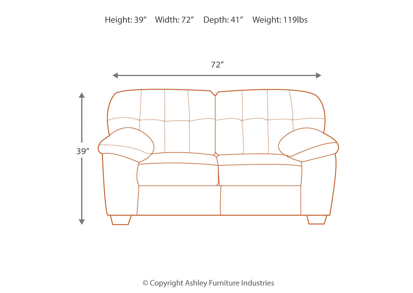 WEEKLY or MONTHLY. Arching Earth Sofa and Loveseat