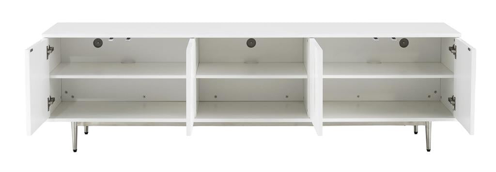 WEEKLY or MONTHLY. Shirley Awesome White Media Console