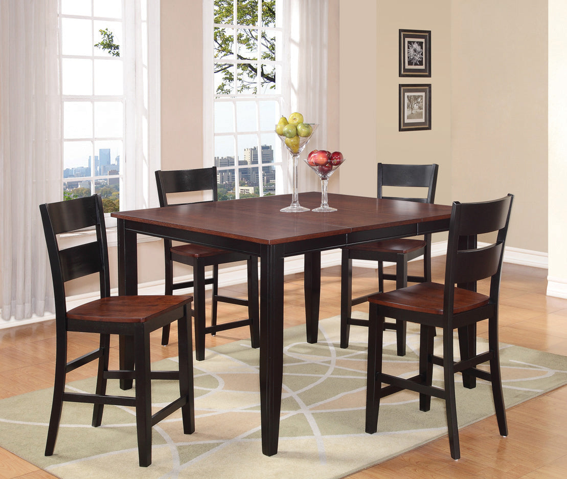 WEEKLY or MONTHLY Black and Cherry Dining Table & 4 Chairs