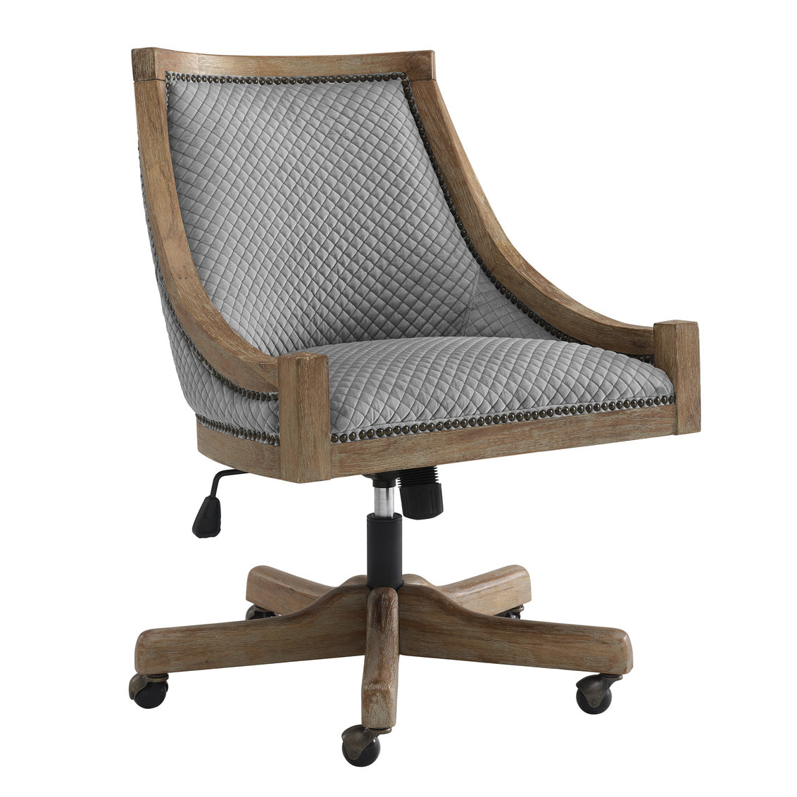 WEEKLY or MONTHLY. Caitlin Nailhead Trim Gray Home Office Chair