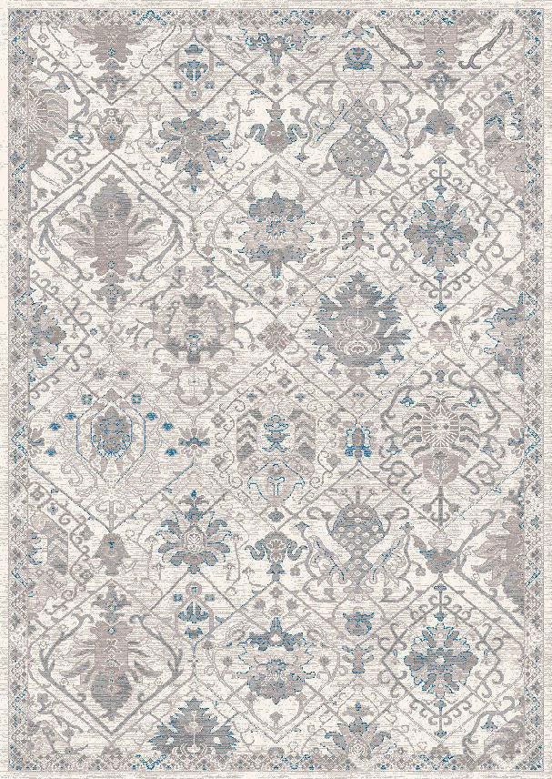 Rug with Cute Design Blue Accents
