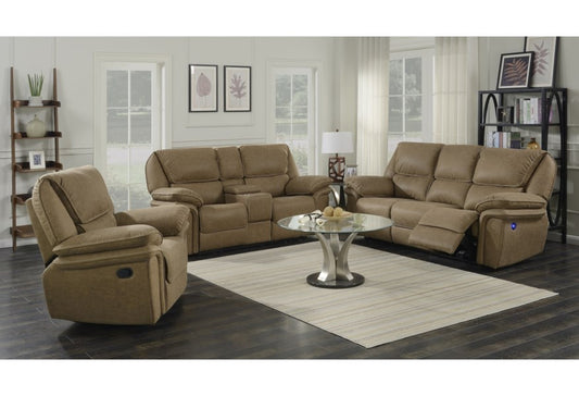WEEKLY or MONTHLY. Arlyn Light Brown Power Couch and Loveseat