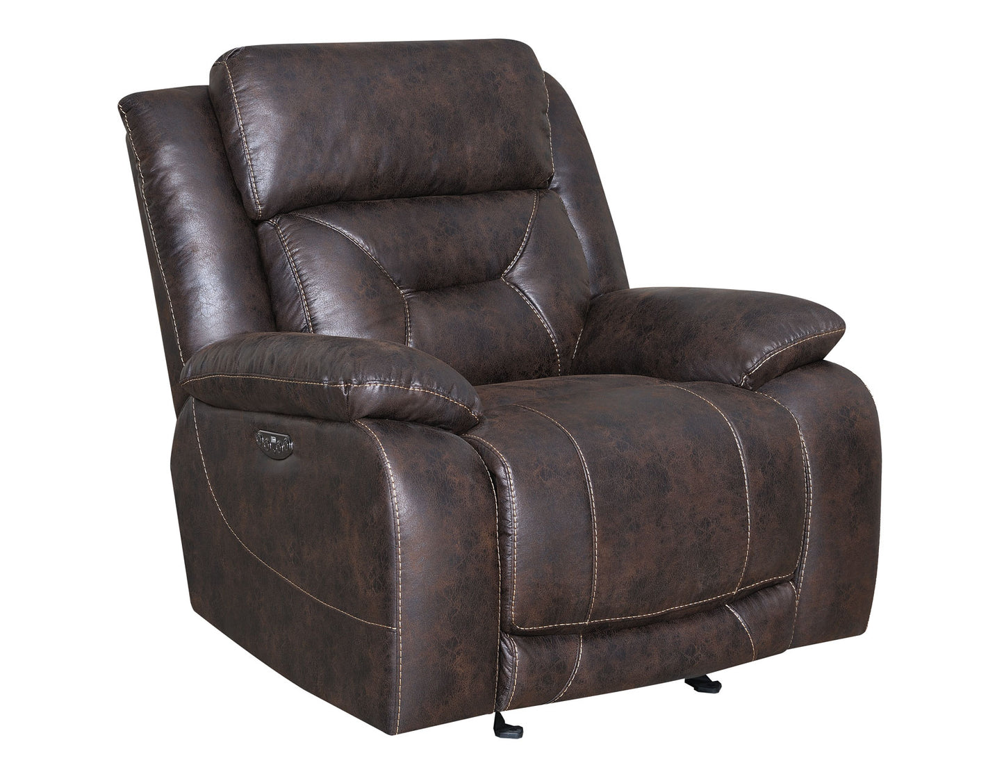 WEEKLY or MONTHLY. Ariana Saddle Brown Double Power Recliner