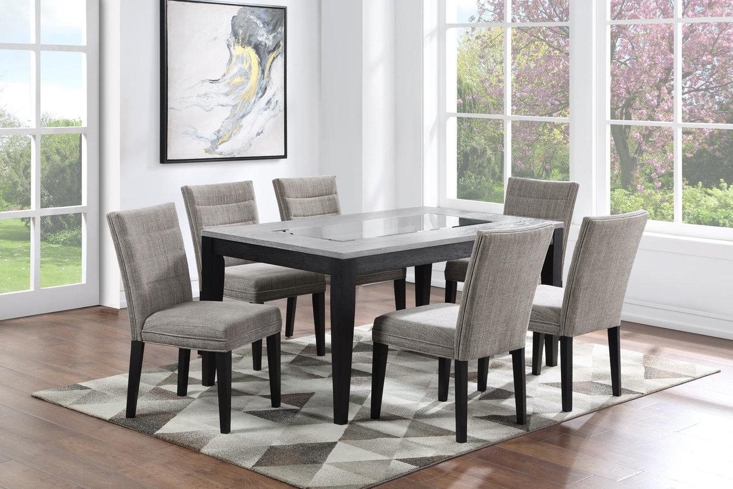WEEKLY or MONTHLY. Washington Rectangular Table & 6 Side Chairs