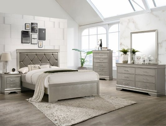 WEEKLY or MONTHLY. Amalia QUEEN Grey Bedroom