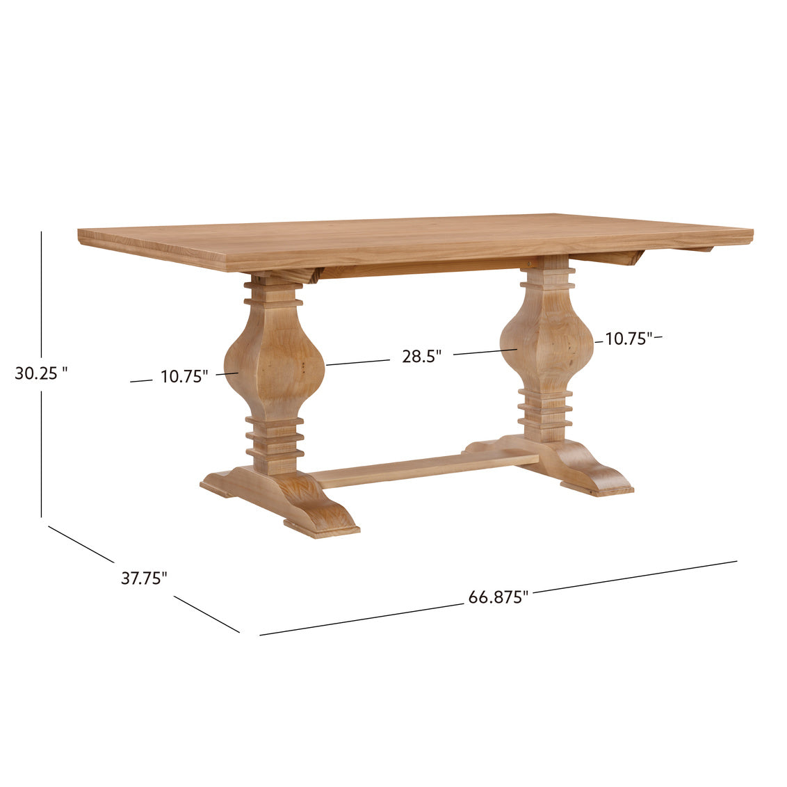 WEEKLY or MONTHLY. Rustic Honey Banks Dining Table