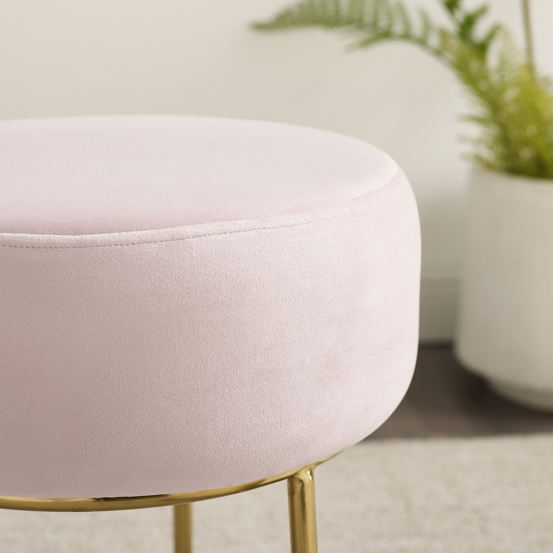 Pink best sale plush stool