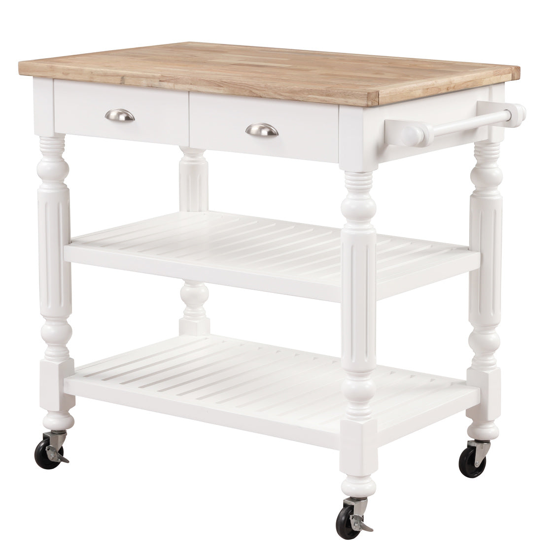 WEEKLY or MONTHLY. Barnaby White Kitchen Cart