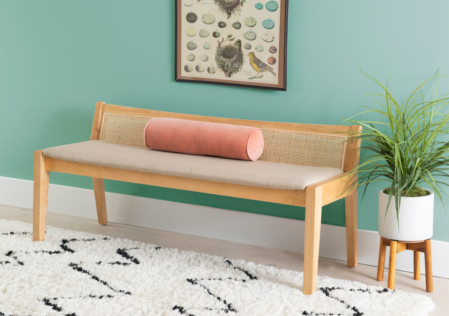 WEEKLY or MONTHLY. Beaux Cane Bench