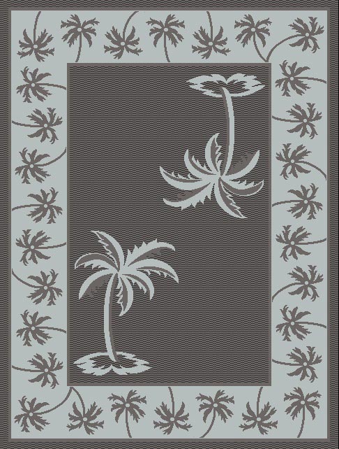Beautiful Soft Rug with Palm Tree Design