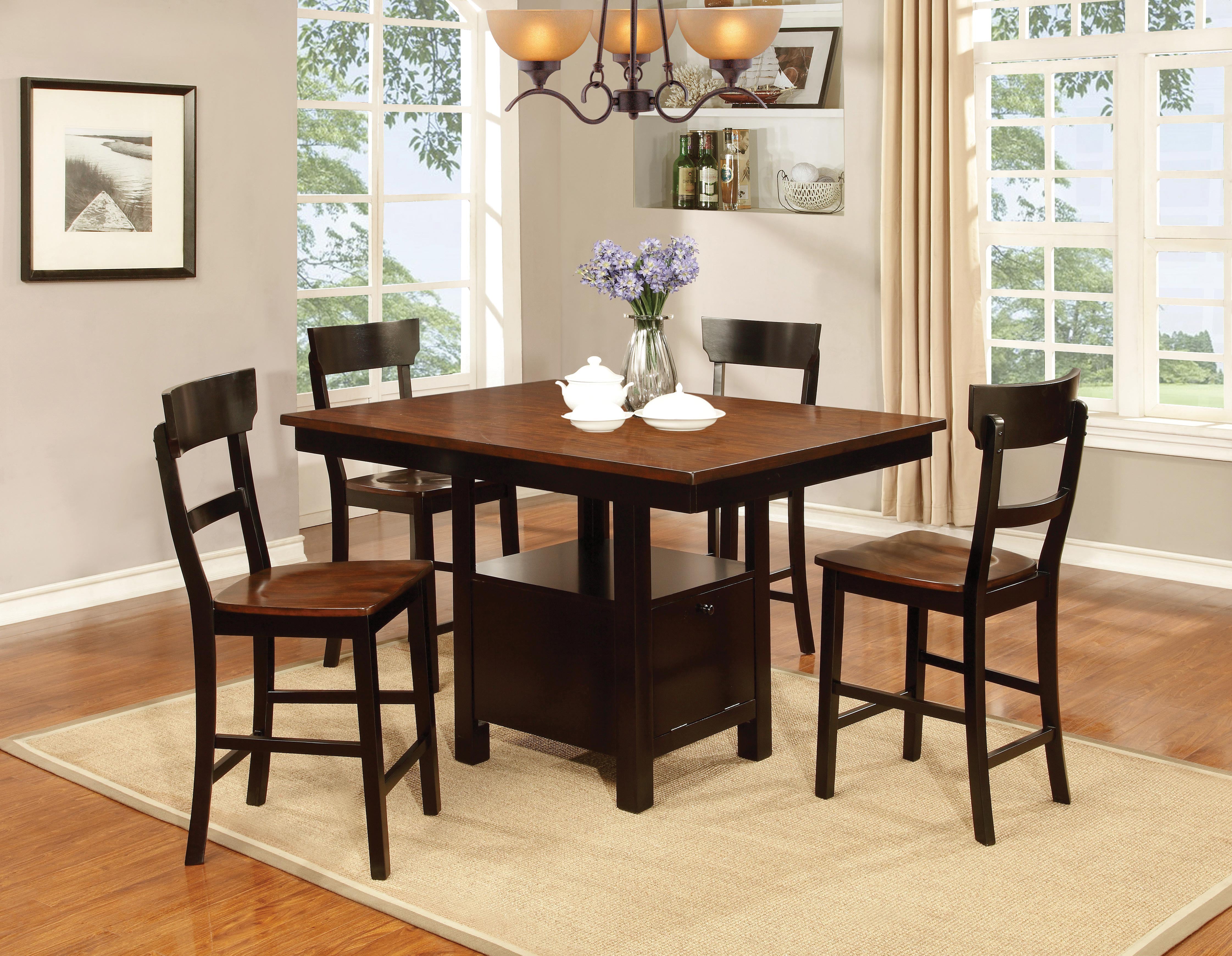 Black pub table with best sale 4 chairs