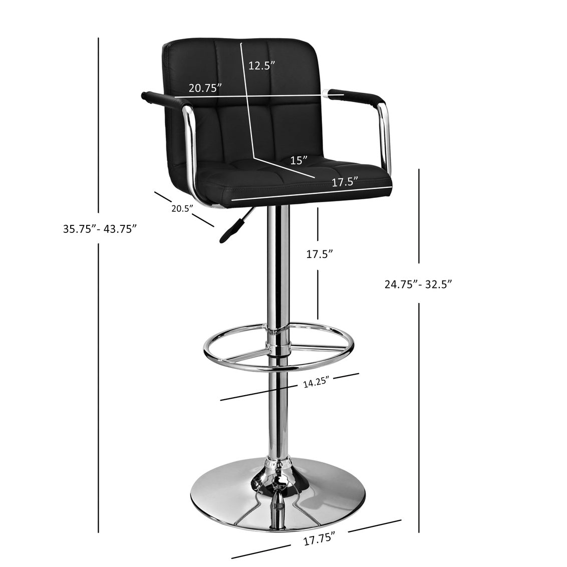 Boyd Black Swivel Barstool – Community Furnishings