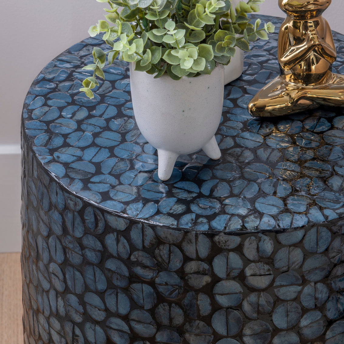 Stunning Black Shimmer Accent Square Side Table
