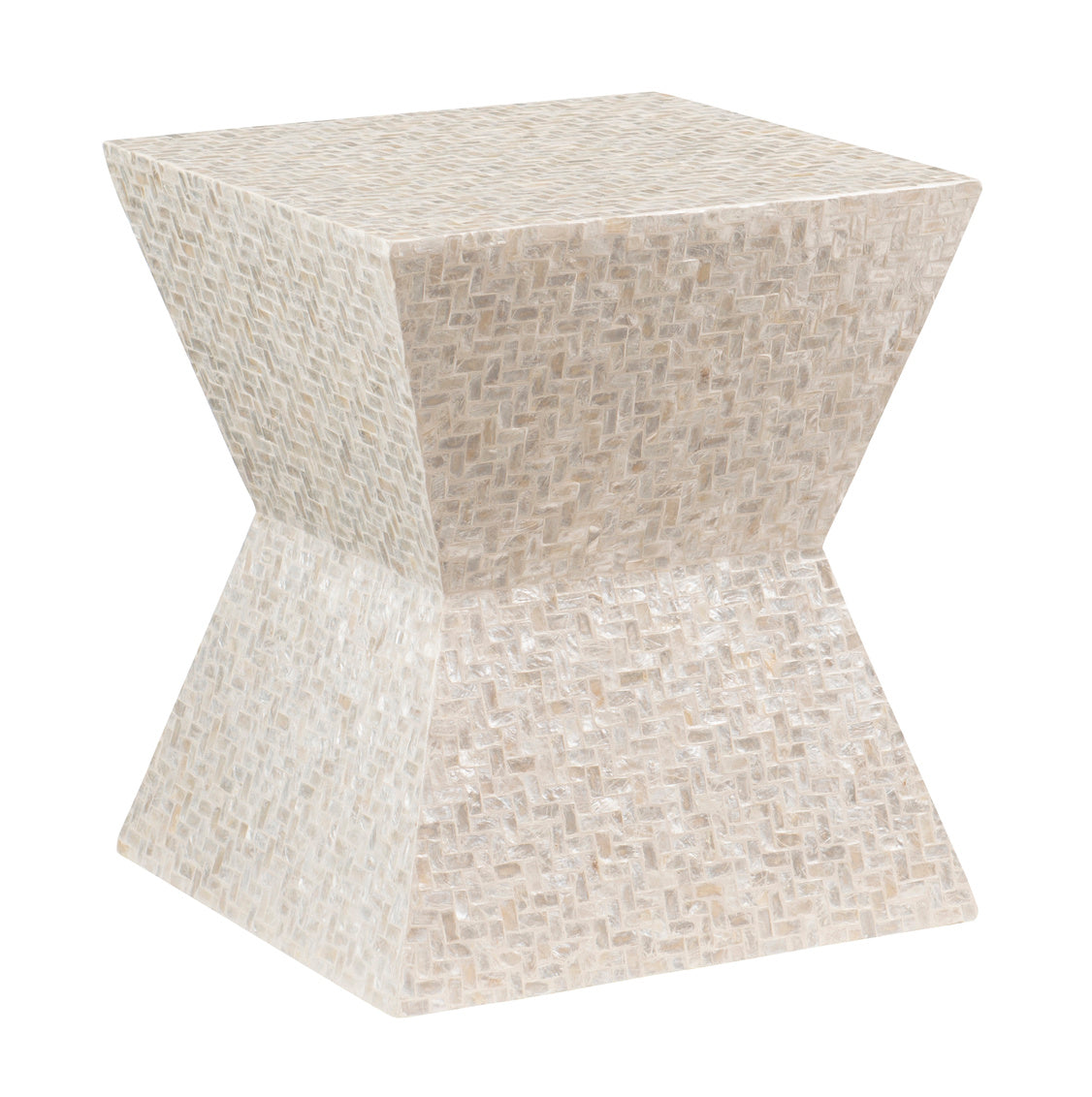 Capiz Ivory Coffee or Accent Side Table