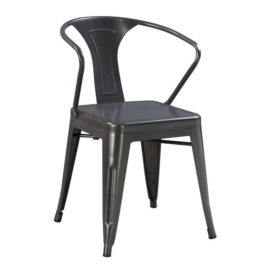 Dakota Metal Dining Arm Chair (2-Pack)