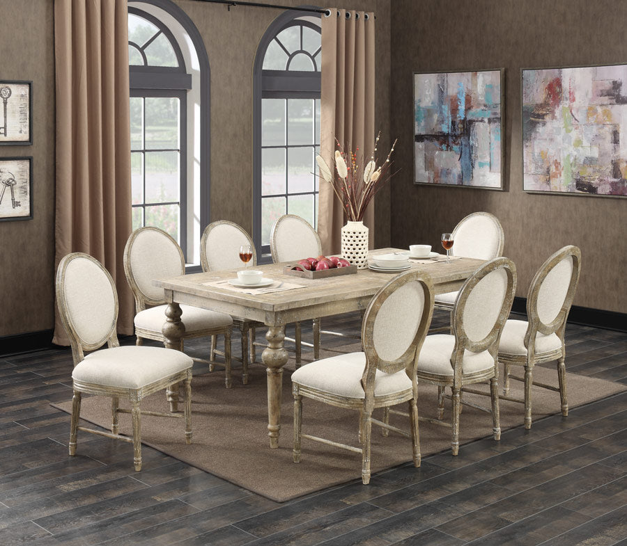 WEEKLY or MONTHLY. Interlude Expansion 28" Leaf Table & 4 Upholstered Side Chairs