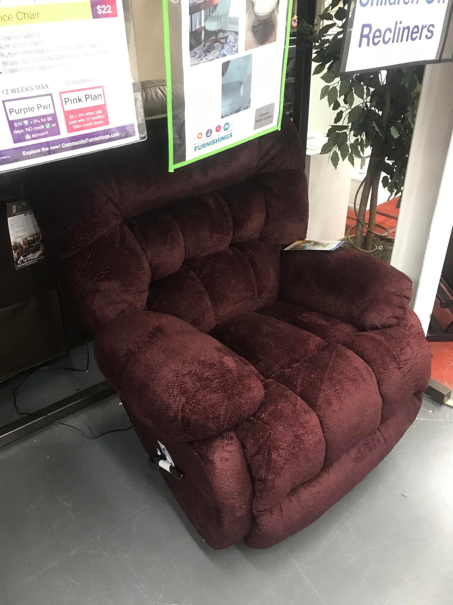 WEEKLY or MONTHLY. Daly's Comfort Cobblestone Swivel Glider Recliner