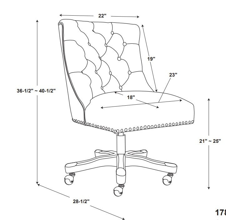 WEEKLY or MONTHLY. Empress Della Natural Office Chair